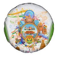 India Independence Day Spare Tire Cover Indian Landmark Peacock Mandala Cultural Heritage