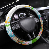 India Independence Day Steering Wheel Cover Indian Landmark Peacock Mandala Cultural Heritage
