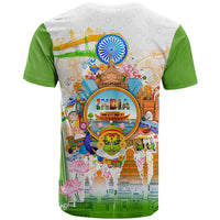 India Independence Day T Shirt Indian Landmark Peacock Mandala Cultural Heritage
