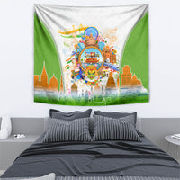India Independence Day Tapestry Indian Landmark Peacock Mandala Cultural Heritage