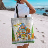 India Independence Day Tote Bag Indian Landmark Peacock Mandala Cultural Heritage
