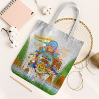India Independence Day Tote Bag Indian Landmark Peacock Mandala Cultural Heritage