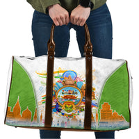 India Independence Day Travel Bag Indian Landmark Peacock Mandala Cultural Heritage