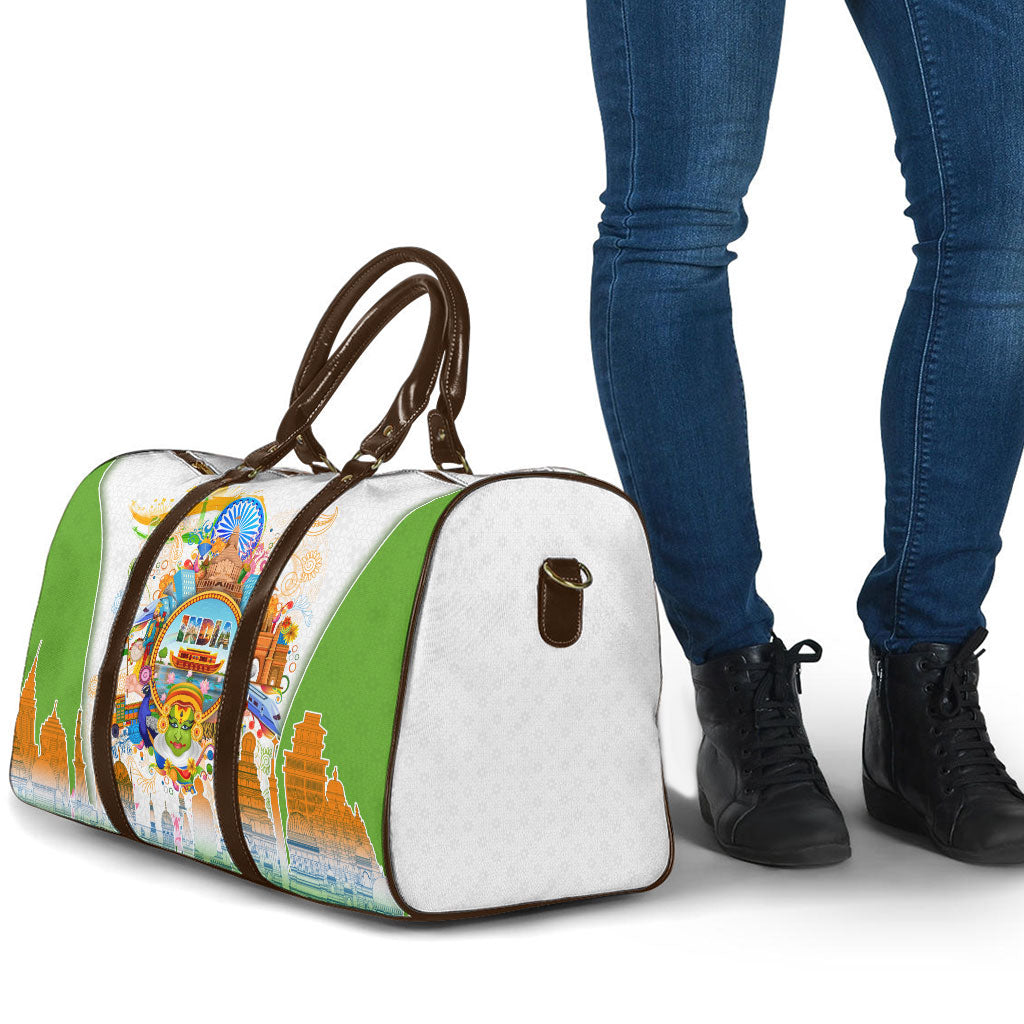India Independence Day Travel Bag Indian Landmark Peacock Mandala Cultural Heritage