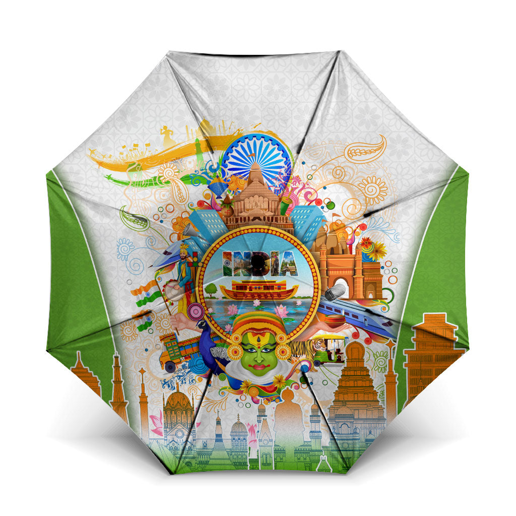 India Independence Day Umbrella Indian Landmark Peacock Mandala Cultural Heritage