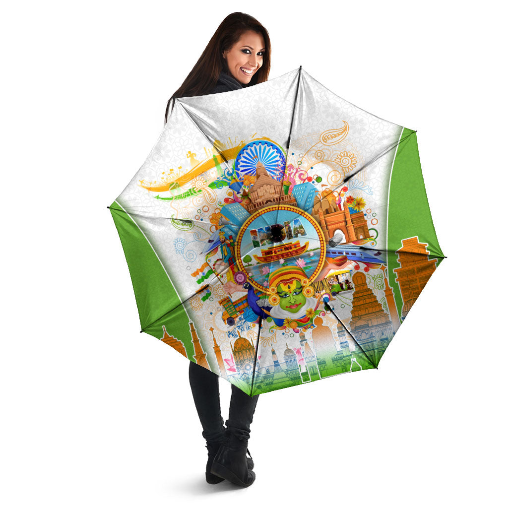 India Independence Day Umbrella Indian Landmark Peacock Mandala Cultural Heritage