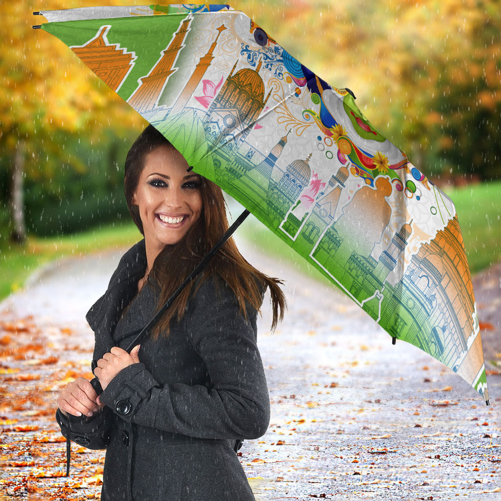 India Independence Day Umbrella Indian Landmark Peacock Mandala Cultural Heritage