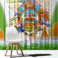 India Independence Day Window Curtain Indian Landmark Peacock Mandala Cultural Heritage