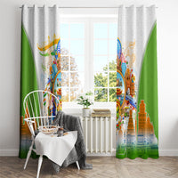 India Independence Day Window Curtain Indian Landmark Peacock Mandala Cultural Heritage