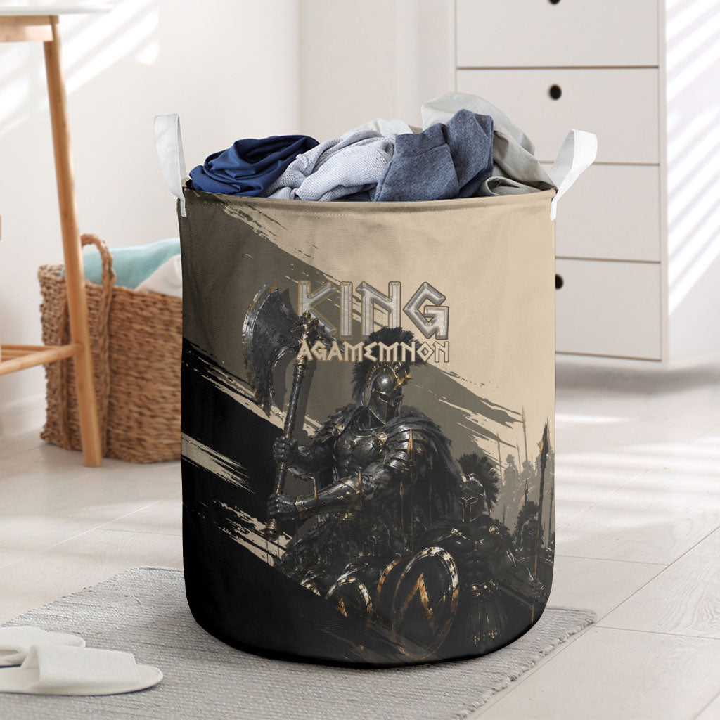Agamemnon King Of Mycenae Laundry Basket Ancient Greek Warrior Armor Classic Mythology