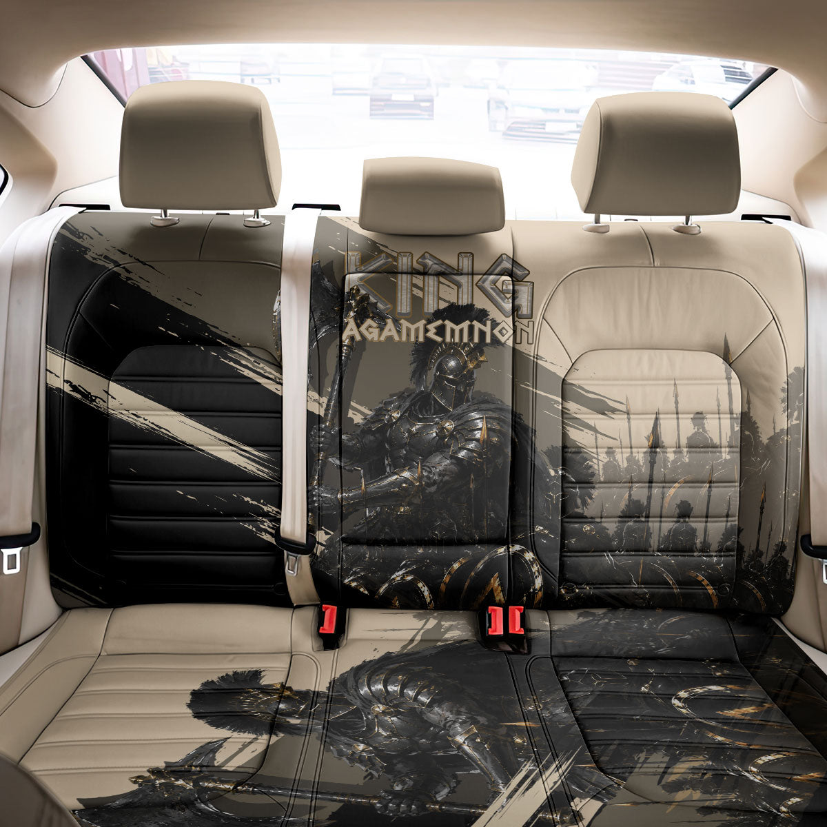 Agamemnon King Of Mycenae Back Car Seat Cover Ancient Greek Warrior Armor Classic Mythology
