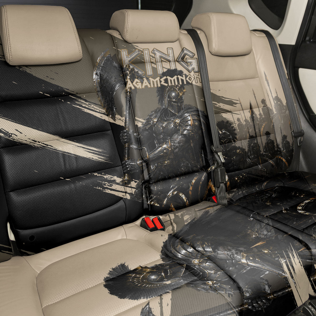 Agamemnon King Of Mycenae Back Car Seat Cover Ancient Greek Warrior Armor Classic Mythology
