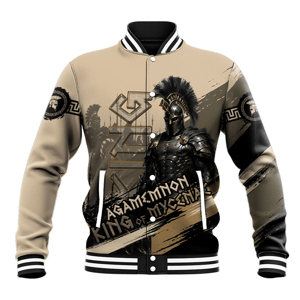 Agamemnon King Of Mycenae Baseball Jacket Ancient Greek Warrior Armor Classic Mythology