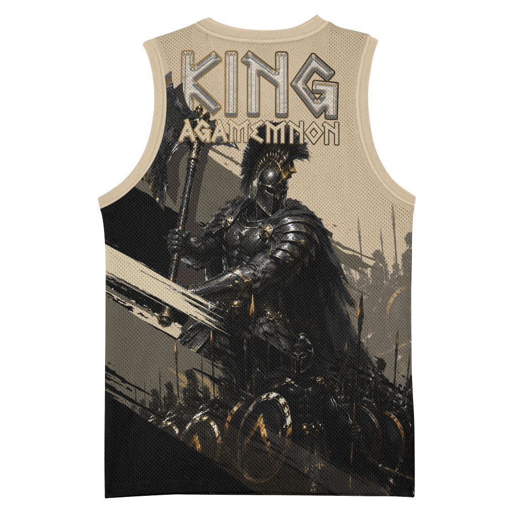 Agamemnon King Of Mycenae Basketball Jersey Ancient Greek Warrior Armor Classic Mythology