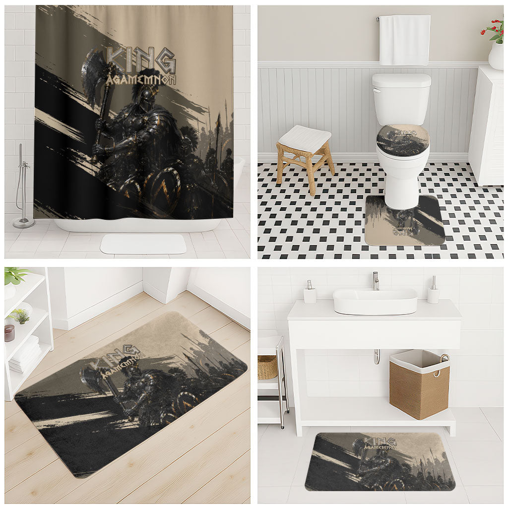 Agamemnon King Of Mycenae Bathroom Set Ancient Greek Warrior Armor Classic Mythology