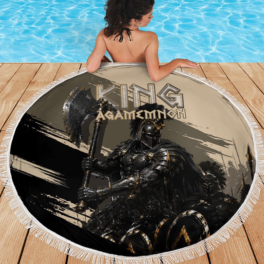 Agamemnon King Of Mycenae Beach Blanket Ancient Greek Warrior Armor Classic Mythology