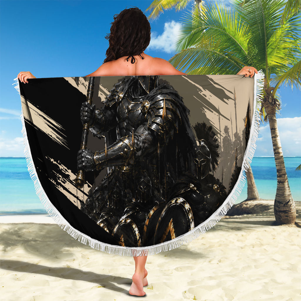 Agamemnon King Of Mycenae Beach Blanket Ancient Greek Warrior Armor Classic Mythology