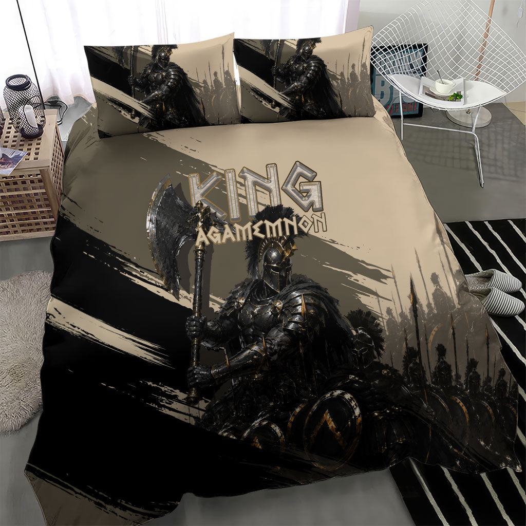 Agamemnon King Of Mycenae Bedding Set Ancient Greek Warrior Armor Classic Mythology