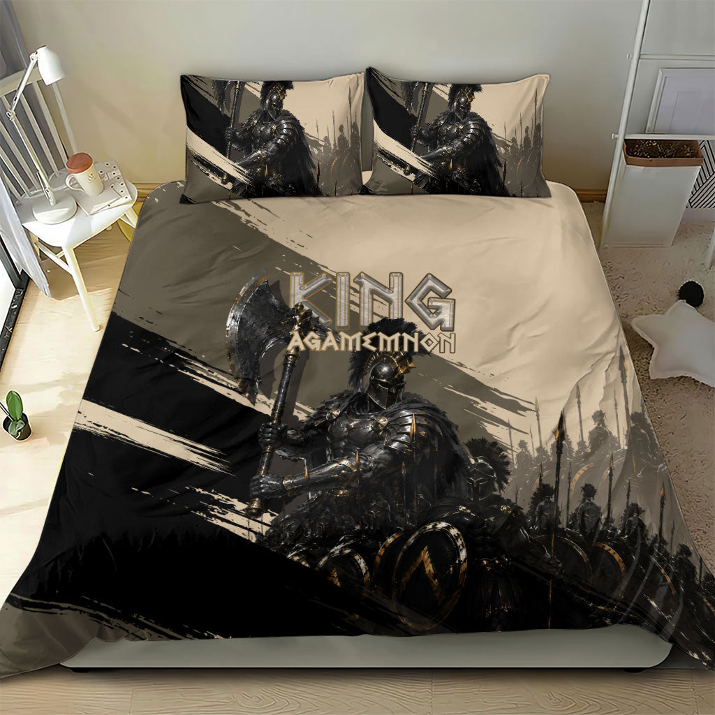 Agamemnon King Of Mycenae Bedding Set Ancient Greek Warrior Armor Classic Mythology
