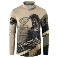 Agamemnon King Of Mycenae Button Sweatshirt Ancient Greek Warrior Armor Classic Mythology