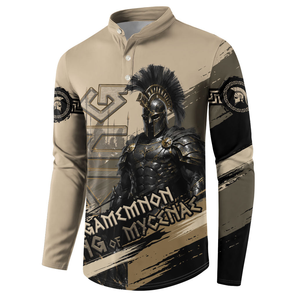 Agamemnon King Of Mycenae Button Sweatshirt Ancient Greek Warrior Armor Classic Mythology