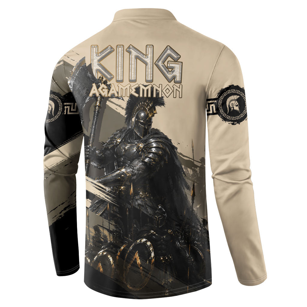 Agamemnon King Of Mycenae Button Sweatshirt Ancient Greek Warrior Armor Classic Mythology