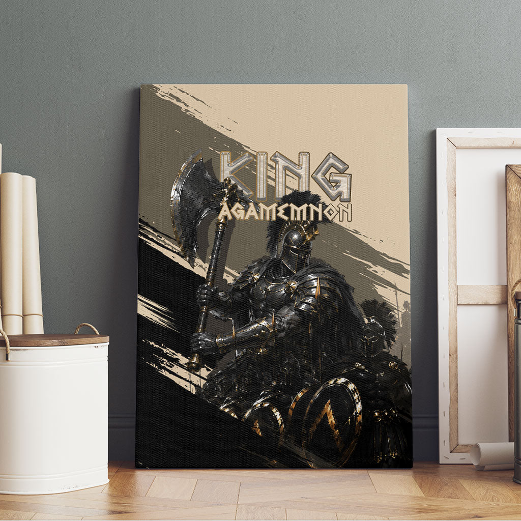 Agamemnon King Of Mycenae Canvas Wall Art Ancient Greek Warrior Armor Classic Mythology