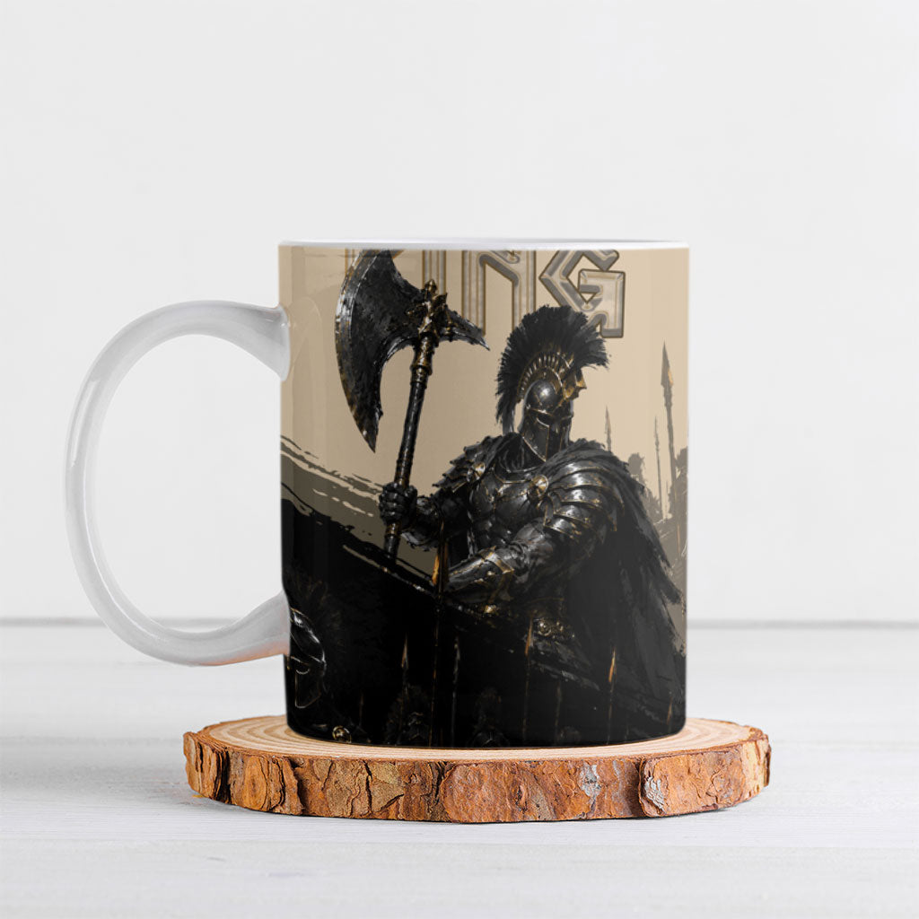 Agamemnon King Of Mycenae Ceramic Mug Ancient Greek Warrior Armor Classic Mythology