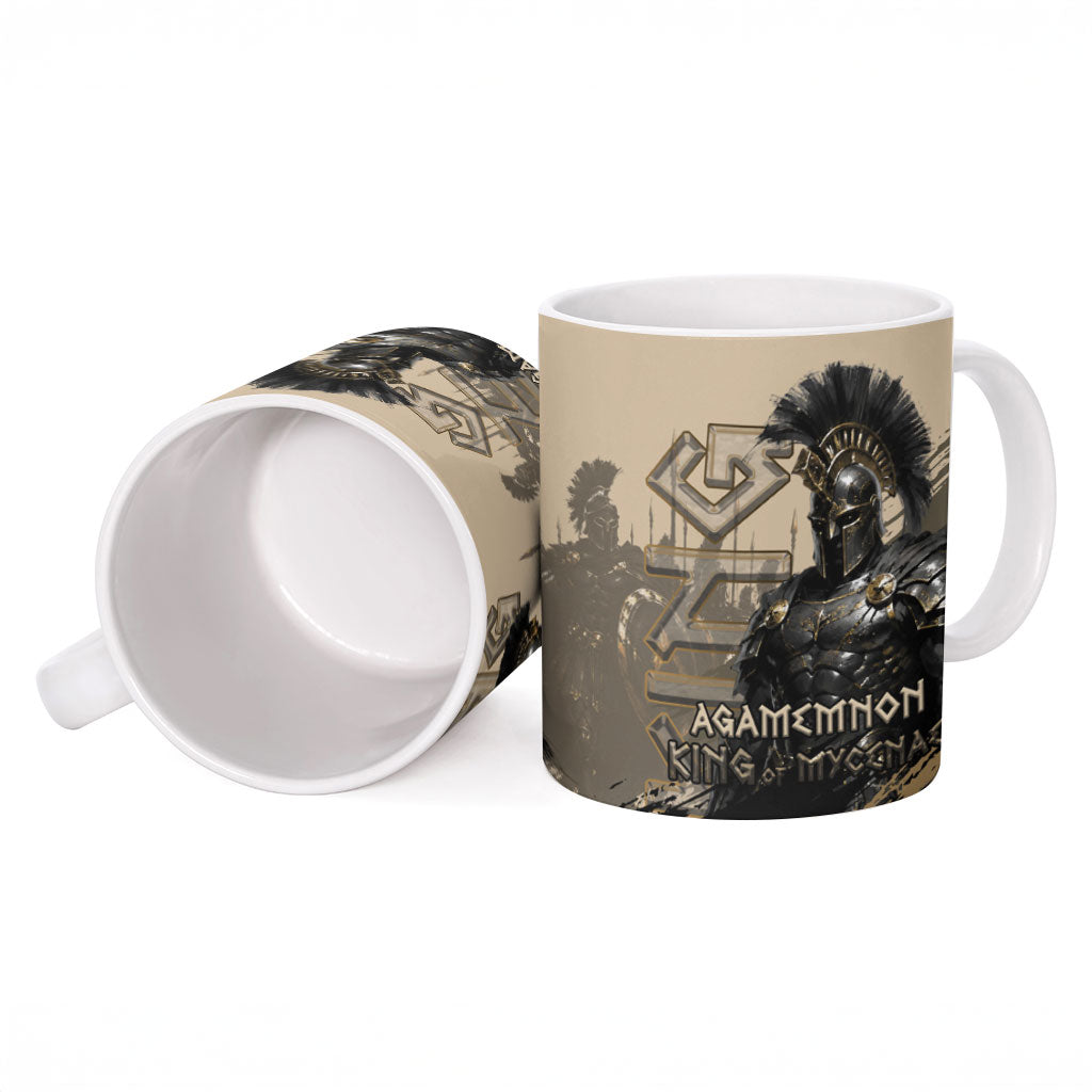 Agamemnon King Of Mycenae Ceramic Mug Ancient Greek Warrior Armor Classic Mythology