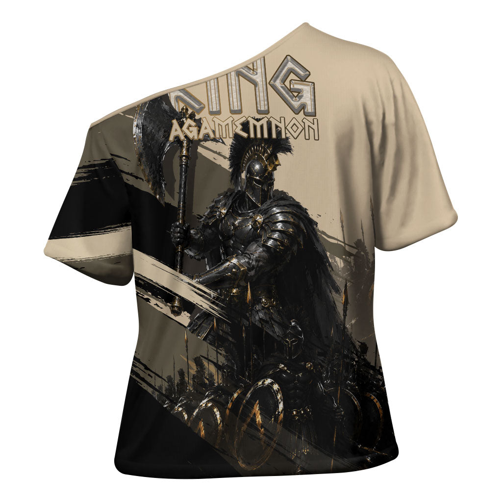Agamemnon King Of Mycenae Cross Shoulder Shirt Ancient Greek Warrior Armor Classic Mythology