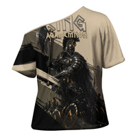 Agamemnon King Of Mycenae Cross Shoulder Shirt Ancient Greek Warrior Armor Classic Mythology