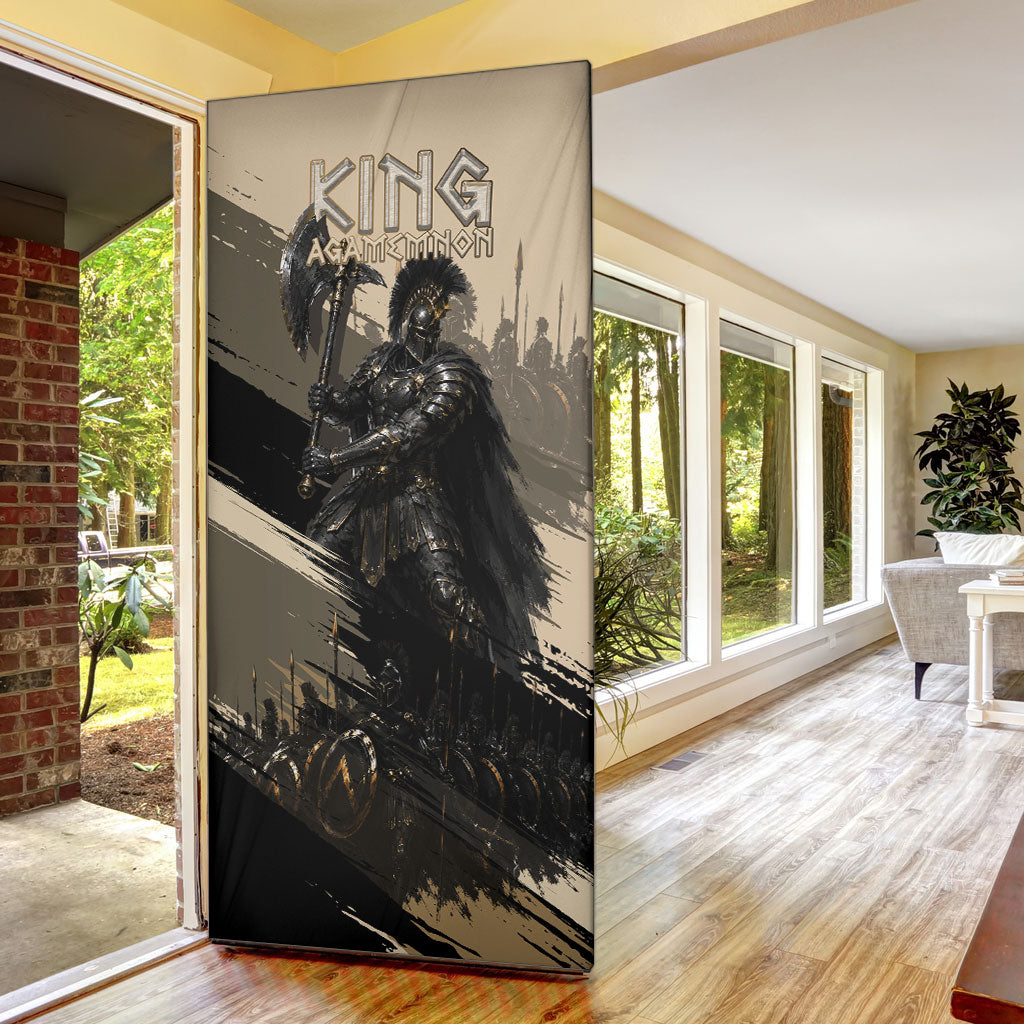 Agamemnon King Of Mycenae Door Cover Ancient Greek Warrior Armor Classic Mythology
