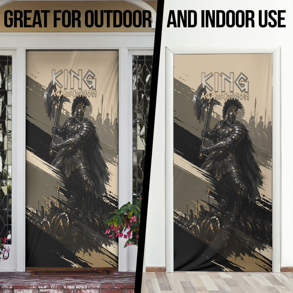 Agamemnon King Of Mycenae Door Cover Ancient Greek Warrior Armor Classic Mythology