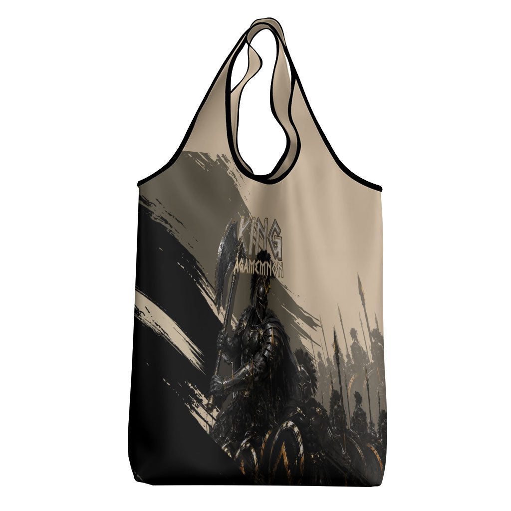 Agamemnon King Of Mycenae Grocery Bag Ancient Greek Warrior Armor Classic Mythology