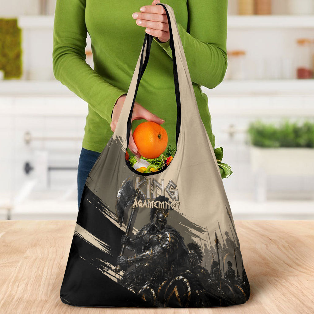 Agamemnon King Of Mycenae Grocery Bag Ancient Greek Warrior Armor Classic Mythology