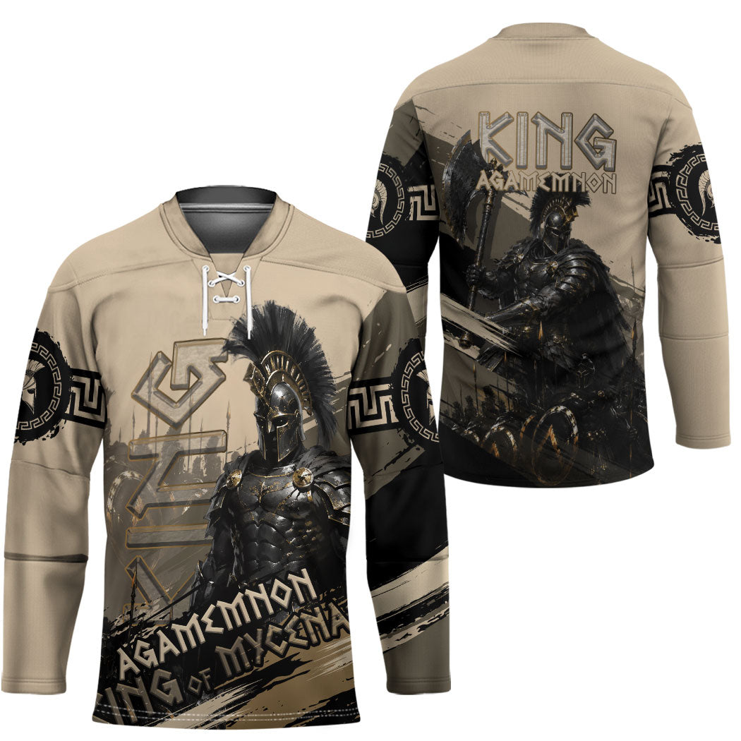 Agamemnon King Of Mycenae Hockey Jersey Ancient Greek Warrior Armor Classic Mythology