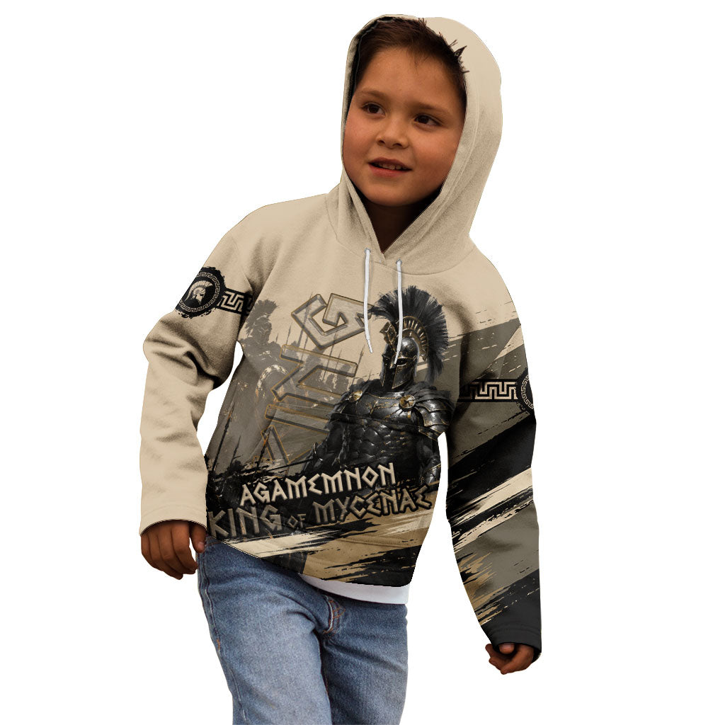 Agamemnon King Of Mycenae Kid Hoodie Ancient Greek Warrior Armor Classic Mythology