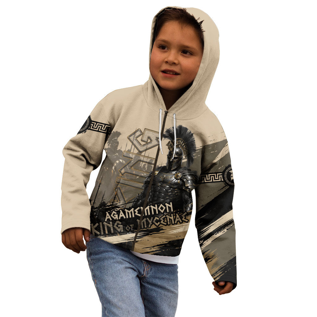 Agamemnon King Of Mycenae Kid Hoodie Ancient Greek Warrior Armor Classic Mythology