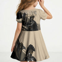 Agamemnon King Of Mycenae Kid Short Sleeve Dress Ancient Greek Warrior Armor Classic Mythology