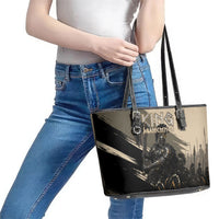 Agamemnon King Of Mycenae Leather Tote Bag Ancient Greek Warrior Armor Classic Mythology
