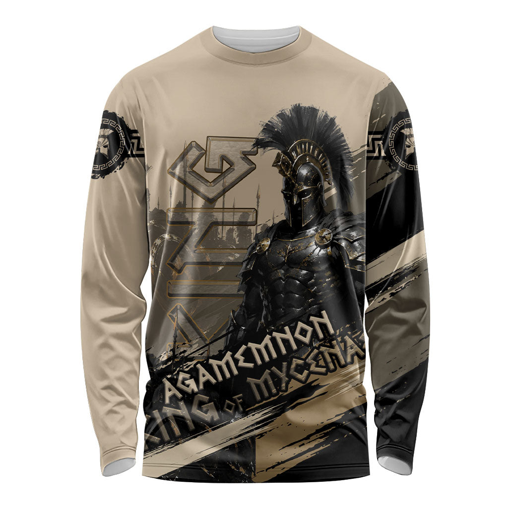 Agamemnon King Of Mycenae Long Sleeve Shirt Ancient Greek Warrior Armor Classic Mythology