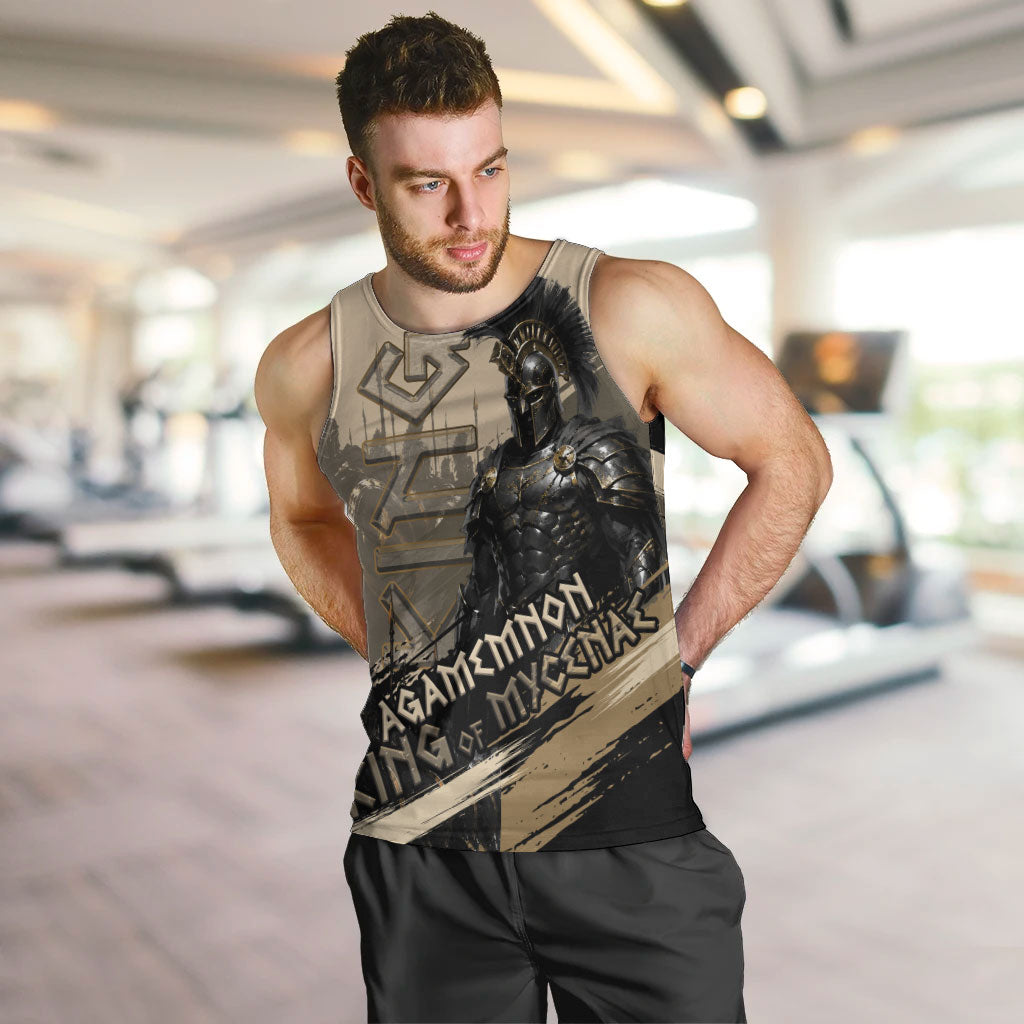 Agamemnon King Of Mycenae Men Tank Top Ancient Greek Warrior Armor Classic Mythology
