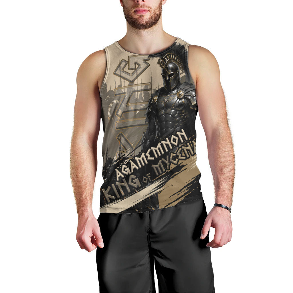 Agamemnon King Of Mycenae Men Tank Top Ancient Greek Warrior Armor Classic Mythology
