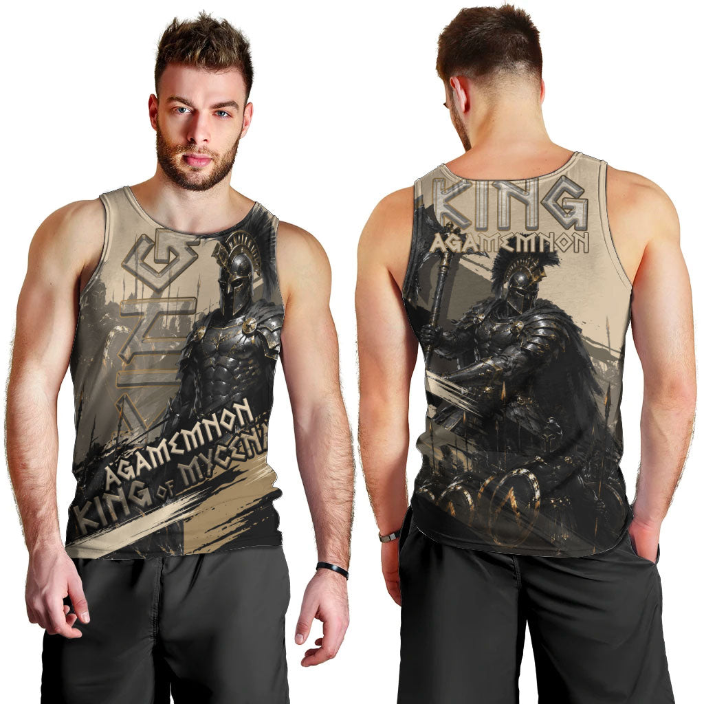 Agamemnon King Of Mycenae Men Tank Top Ancient Greek Warrior Armor Classic Mythology