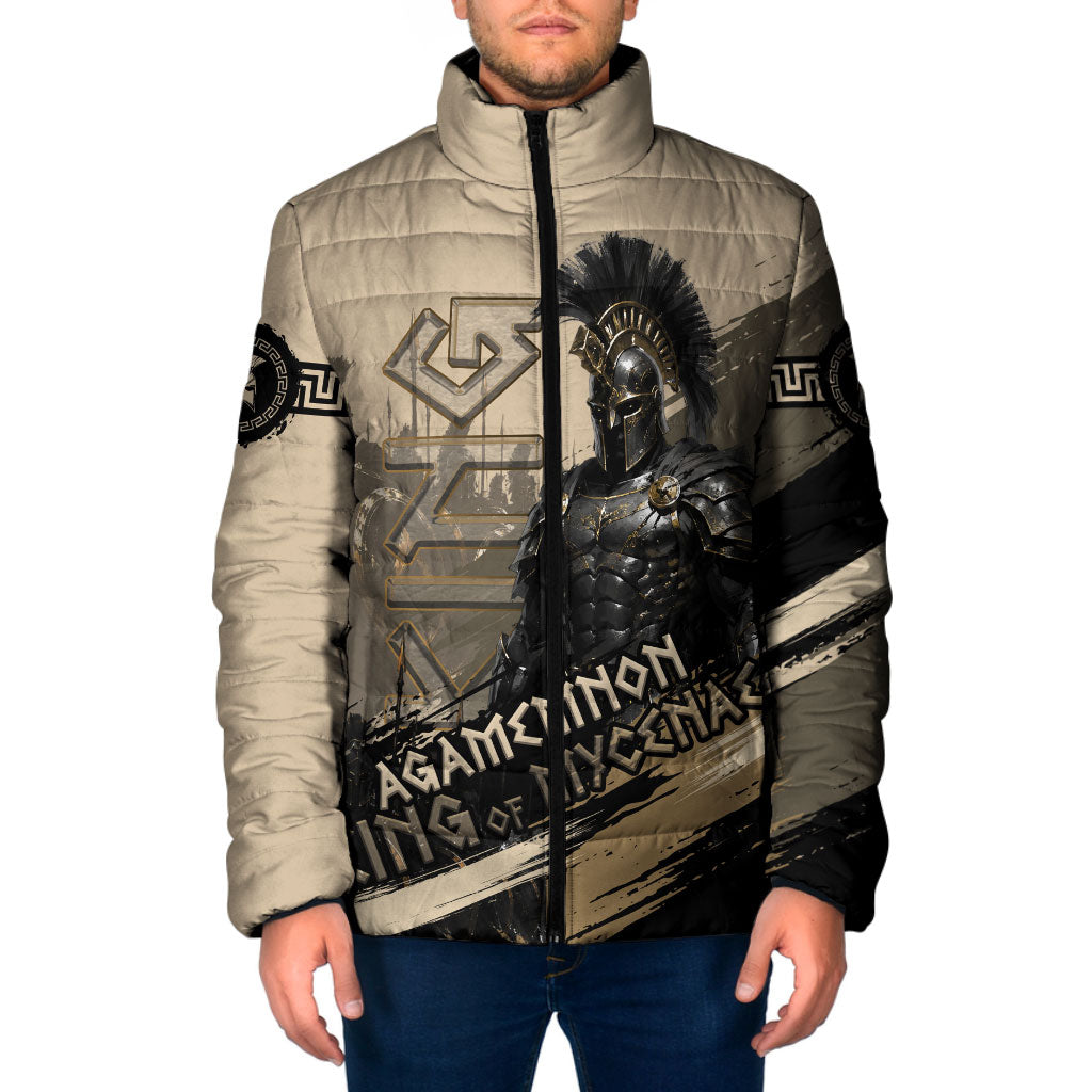 Agamemnon King Of Mycenae Padded Jacket Ancient Greek Warrior Armor Classic Mythology
