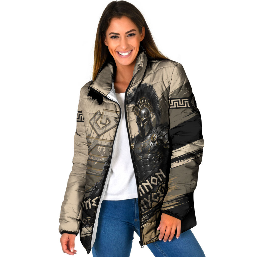 Agamemnon King Of Mycenae Padded Jacket Ancient Greek Warrior Armor Classic Mythology