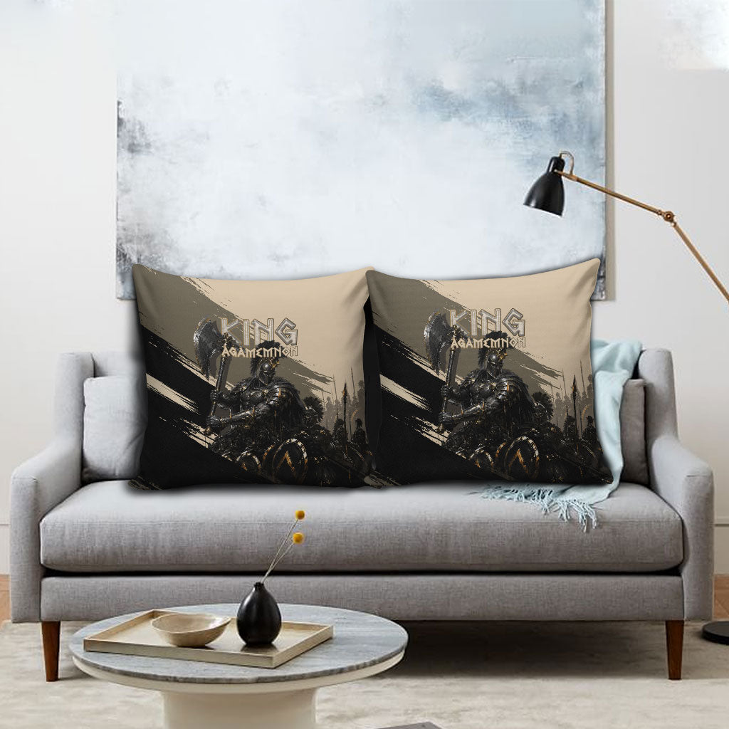 Agamemnon King Of Mycenae Pillow Cover Ancient Greek Warrior Armor Classic Mythology