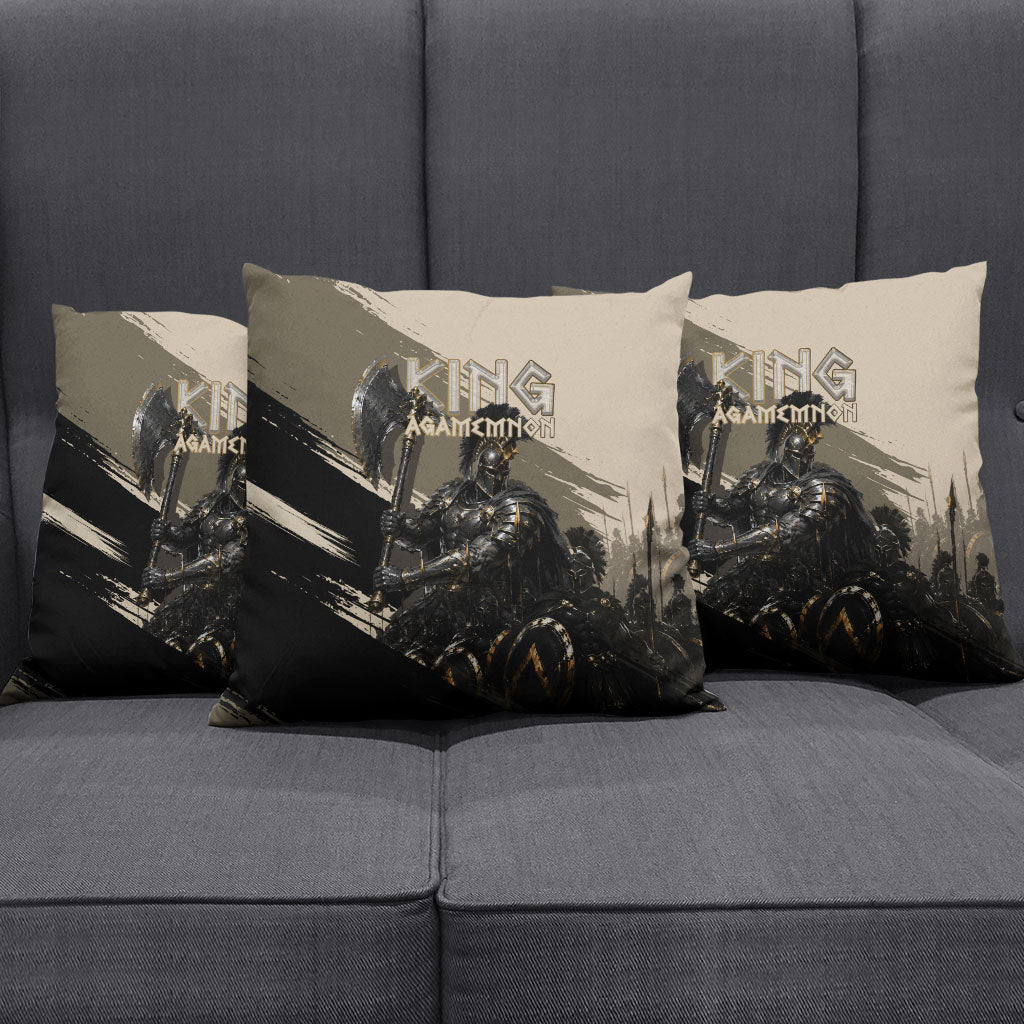 Agamemnon King Of Mycenae Pillow Cover Ancient Greek Warrior Armor Classic Mythology