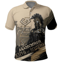 Agamemnon King Of Mycenae Polo Shirt Ancient Greek Warrior Armor Classic Mythology