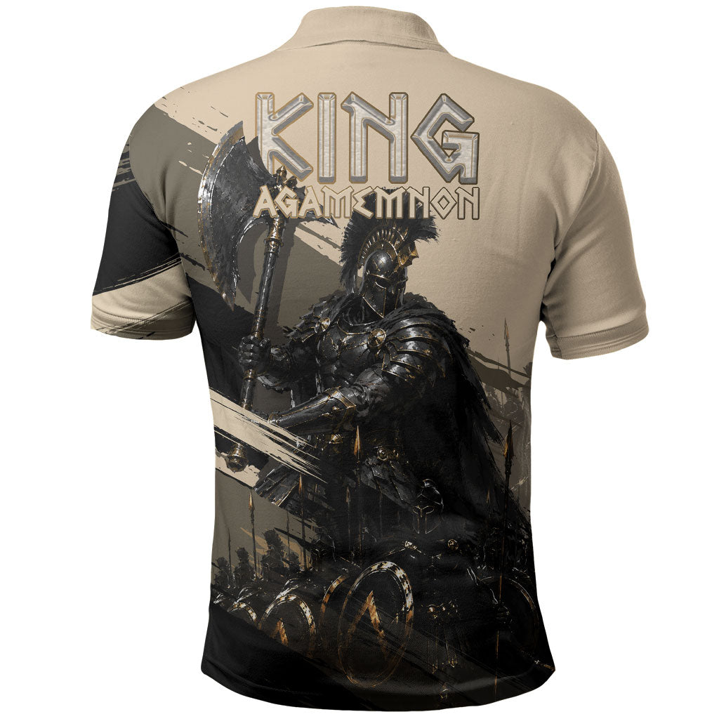 Agamemnon King Of Mycenae Polo Shirt Ancient Greek Warrior Armor Classic Mythology
